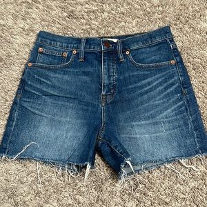 Madewell high rise denim shorts